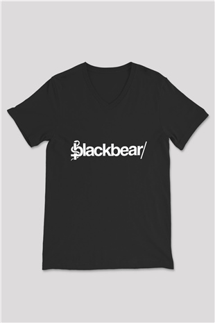 BlackBear Siyah Unisex V Yaka Tişört T-Shirt