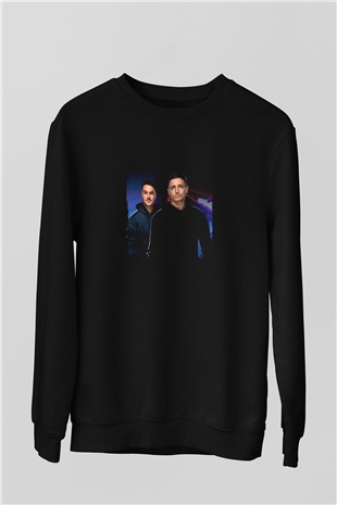 Blasterjaxx Baskılı Unisex Siyah Sweatshirt
