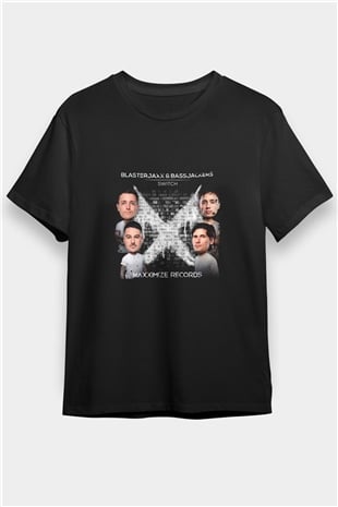 Blasterjaxx Baskılı Unisex Siyah Tişört