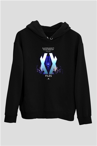Blasterjaxx Siyah Unisex Kapüşonlu Sweatshirt