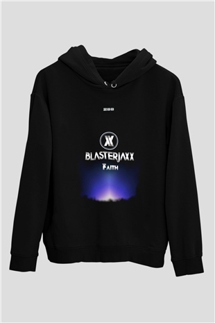 Blasterjaxx Siyah Unisex Kapüşonlu Sweatshirt