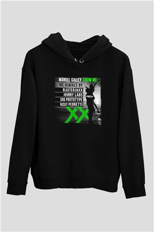 Blasterjaxx Siyah Unisex Kapüşonlu Sweatshirt