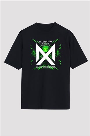 Blasterjaxx Siyah Unisex Oversize Tişört T-Shirt
