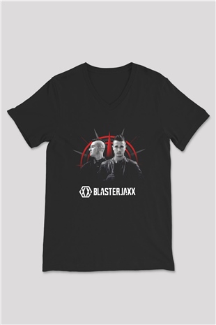 Blasterjaxx Siyah Unisex V Yaka Tişört