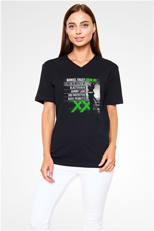Blasterjaxx Siyah Unisex V Yaka Tişört