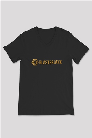 Blasterjaxx Siyah Unisex V Yaka Tişört