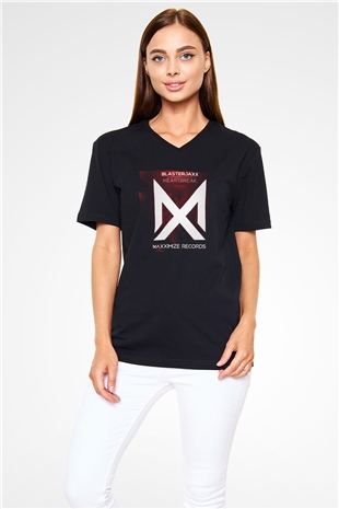 Blasterjaxx Siyah Unisex V Yaka Tişört