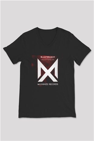 Blasterjaxx Siyah Unisex V Yaka Tişört