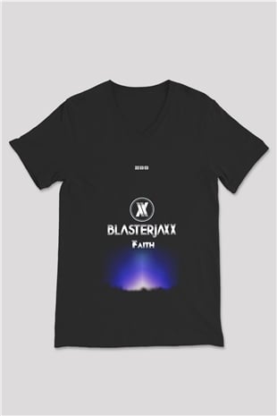 Blasterjaxx Siyah Unisex V Yaka Tişört
