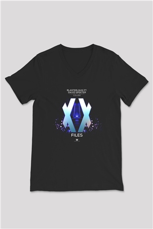 Blasterjaxx Siyah Unisex V Yaka Tişört