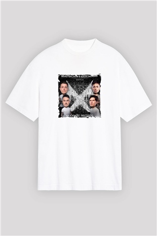 BlasterjaxxBaskılı Beyaz Oversize Tişört