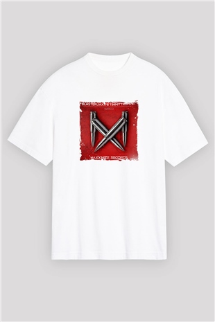 BlasterjaxxBaskılı Beyaz Oversize Tişört