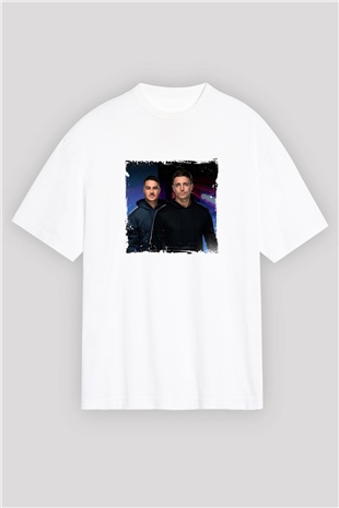 BlasterjaxxBaskılı Beyaz Oversize Tişört