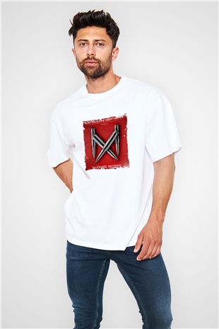 BlasterjaxxBaskılı Beyaz Oversize Tişört