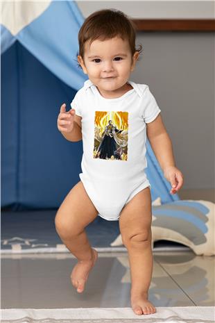 Bleach Baskılı Beyaz Unisex Bebek Body - Zıbın