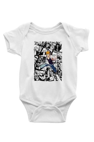 Bleach Baskılı Beyaz Unisex Bebek Body - Zıbın
