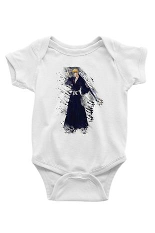 Bleach Baskılı Beyaz Unisex Bebek Body - Zıbın
