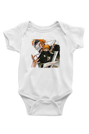 Bleach Baskılı Beyaz Unisex Bebek Body - Zıbın