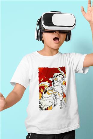 Bleach Baskılı Beyaz Unisex Beyaz Çocuk Tişört - Tshirt