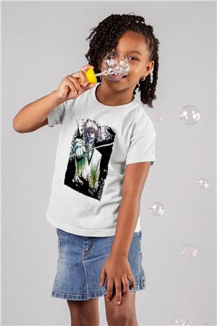 Bleach Baskılı Beyaz Unisex Beyaz Çocuk Tişört - Tshirt