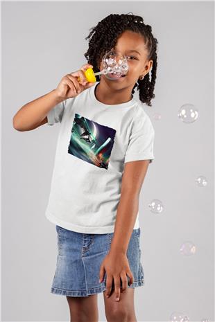 Bleach Baskılı Beyaz Unisex Beyaz Çocuk Tişört - Tshirt