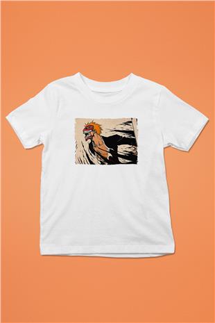 Bleach Baskılı Beyaz Unisex Beyaz Çocuk Tişört - Tshirt