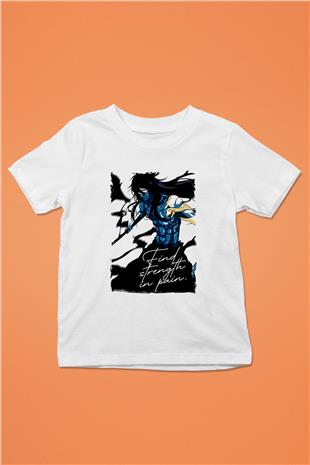 Bleach Baskılı Beyaz Unisex Beyaz Çocuk Tişört - Tshirt