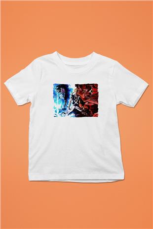 Bleach Baskılı Beyaz Unisex Beyaz Çocuk Tişört - Tshirt