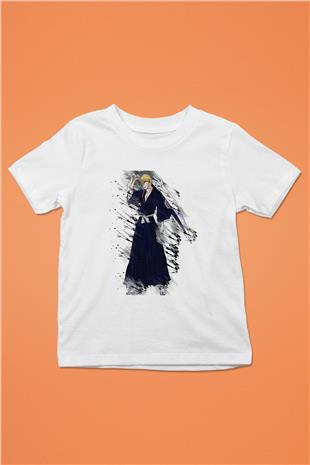 Bleach Baskılı Beyaz Unisex Beyaz Çocuk Tişört - Tshirt