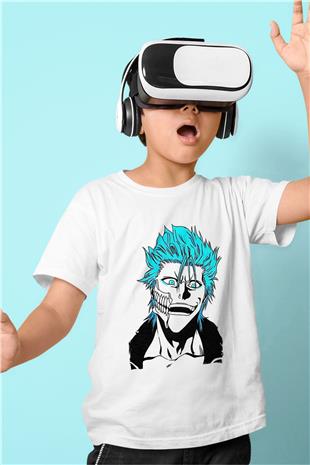 Bleach Baskılı Beyaz Unisex Beyaz Çocuk Tişört - Tshirt