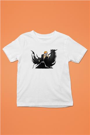 Bleach Baskılı Beyaz Unisex Beyaz Çocuk Tişört - Tshirt