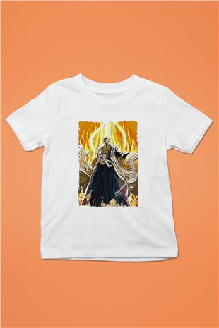 Bleach Baskılı Beyaz Unisex Beyaz Çocuk Tişört - Tshirt