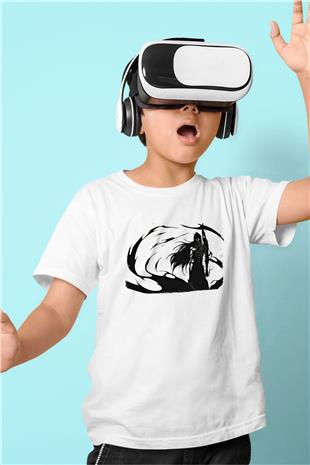 Bleach Baskılı Beyaz Unisex Beyaz Çocuk Tişört - Tshirt