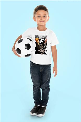 Bleach Baskılı Beyaz Unisex Beyaz Çocuk Tişört - Tshirt