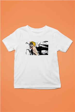 Bleach Baskılı Beyaz Unisex Beyaz Çocuk Tişört - Tshirt
