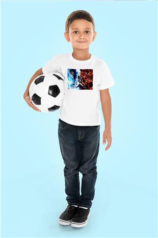 Bleach Baskılı Beyaz Unisex Beyaz Çocuk Tişört - Tshirt