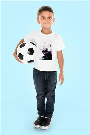 Bleach Baskılı Beyaz Unisex Beyaz Çocuk Tişört - Tshirt