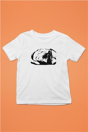 Bleach Baskılı Beyaz Unisex Beyaz Çocuk Tişört - Tshirt