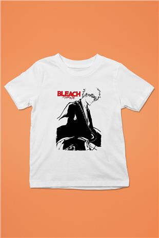 Bleach Baskılı Beyaz Unisex Beyaz Çocuk Tişört - Tshirt