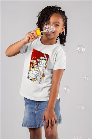 Bleach Baskılı Beyaz Unisex Beyaz Çocuk Tişört - Tshirt