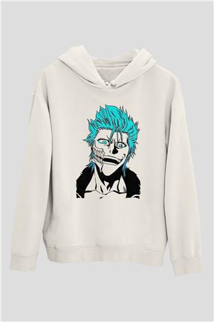 Bleach Baskılı Beyaz Unisex Hoodie