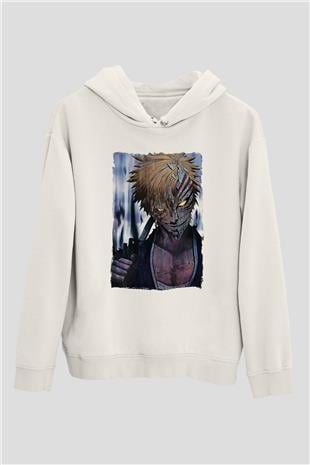 Bleach Baskılı Beyaz Unisex Hoodie