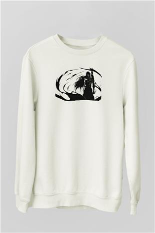 Bleach Baskılı Beyaz Unisex Sweatshirt