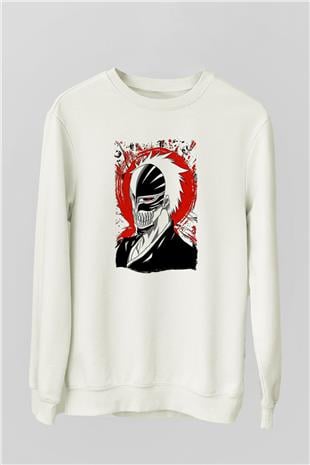 Bleach Baskılı Beyaz Unisex Sweatshirt