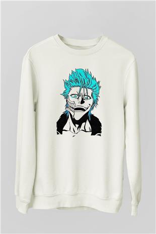 Bleach Baskılı Beyaz Unisex Sweatshirt
