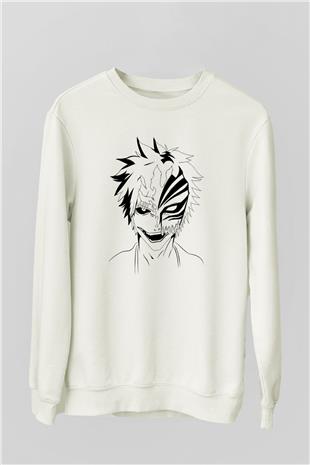 Bleach Baskılı Beyaz Unisex Sweatshirt