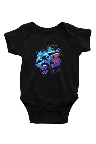 Bleach Baskılı Unisex Siyah Bebek Body - Zıbın
