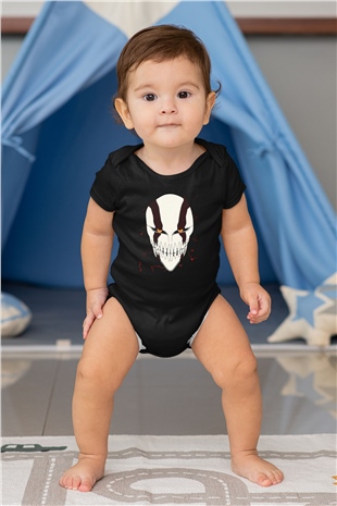 Bleach Baskılı Unisex Siyah Bebek Body - Zıbın
