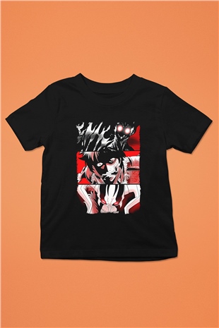 Bleach Baskılı Unisex Siyah Çocuk Tişört - Tshirt