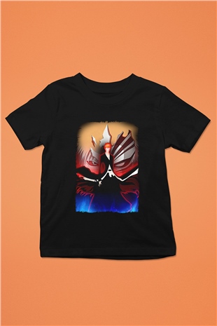 Bleach Baskılı Unisex Siyah Çocuk Tişört - Tshirt